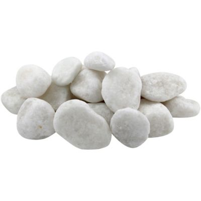 Rain Forest 2-3 in. Large Pebbles, Snow White, 20 lb.