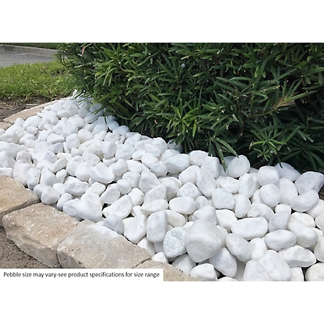 Snow White Pebbles  Garden Stone Quarry Landscape Rocks Supply