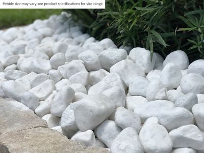 Image showing  2-3 in. River Pebbles, Snow White, 30 lb.