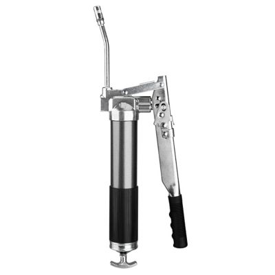 Workforce Dual Setting Lever Action Grease Gun, L1025 Load the 14oz grease cartridge and release T handle to allow pressure for air removal
