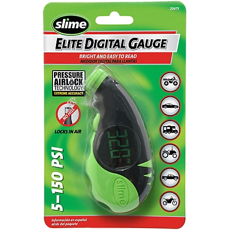 Slime 5-150 PSI Elite Digital Tire Pressure Gauge, 20475