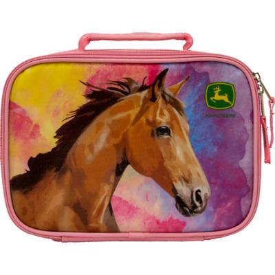 John Deere Girls' Horse Lunch Box, Pink/Multi