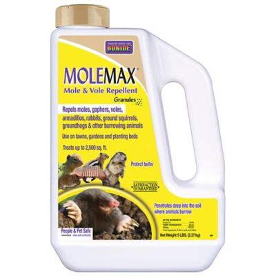 Bonide MOLEMAX Mole & Vole Repellent Granules, 5 lbs. Ready-to-Use, Outdoor Lawn & Garden Mole Control, People & Pet Safe