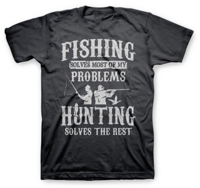 Farm Fed Clothing Men's Short-Sleeve Fishing Solves T-Shirt