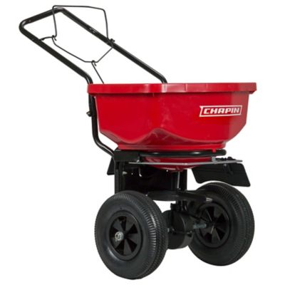 Chapin 80 lb. Capacity Push Residential Turf Steel Broadcast Spreader, 12 in. Pneumatic Tires