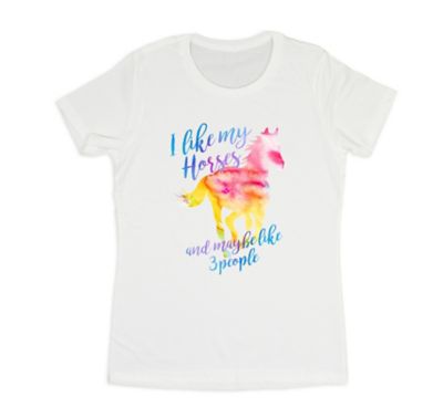 Goodie Two Sleeves Women's Short-Sleeve I Like Horses T-Shirt