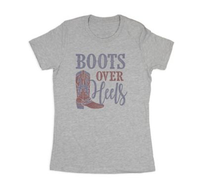 Goodie Two Sleeves Women's Short-Sleeve Boots Over Heels T-Shirt