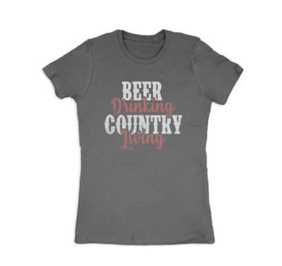 Farm Fed Clothing Women's Short-Sleeve Beer Drink T-Shirt