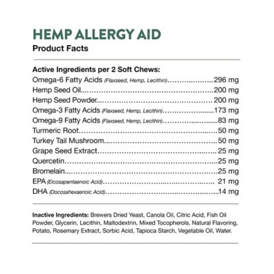 Image showing 7 th NaturVet Hemp Allergy Aid Plus Hemp Seed Supplement for Dogs, 60 ct.
