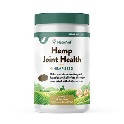 NaturVet Hemp Soft Chew Hip and Joint Supplement for Dogs, 0.55 lb., 60 ct.