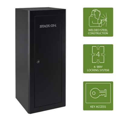 Stack-On 18 Long Gun 13 cu. ft. Key Lock Gun Cabinet, Black