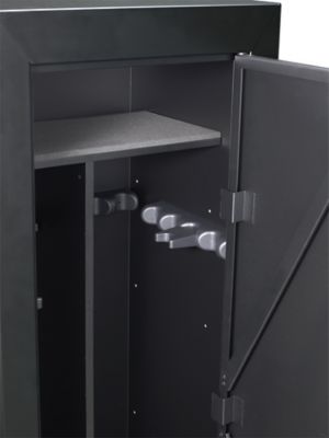 Stack-On Pistol/Ammo Security Cabinet Steel Lock Box Safe w/ Shelf & Mount Holes 