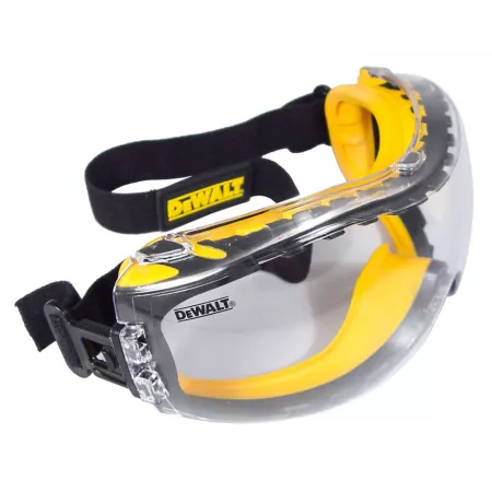 DeWALT Anti-Dark Circle Safety Glasses Black Frame Clear Lens Anti-Fog Safety Glasses