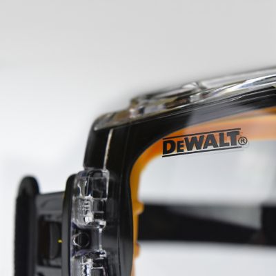 Image showing 5 th DEWALT Concealer Safety Goggles, Black Frame, Anti-Fog Clear Lens