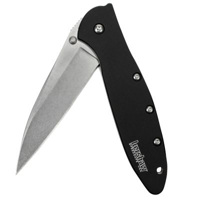 Kershaw Leek Sw Plain Black Aluminum 1660swblk At Tractor Supply Co