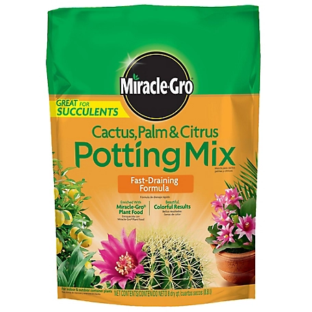 Miracle-Gro Cactus, Palm and Citrus Potting Mix, For Container Plants, 8 qt.