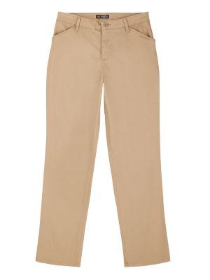 Lee Women's Relaxed Fit Mid-Rise Straight Leg Pants, Flax