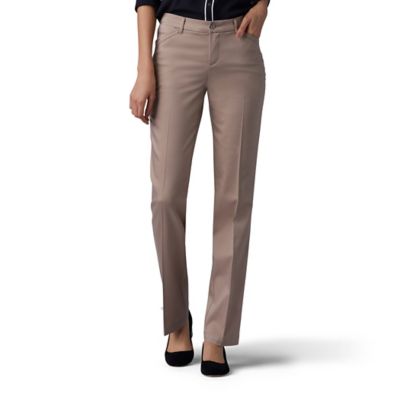 Lee Women's Classic Fit Mid-Rise Flex Motion Stretch Pants Refreshing Style and Waist Comfort