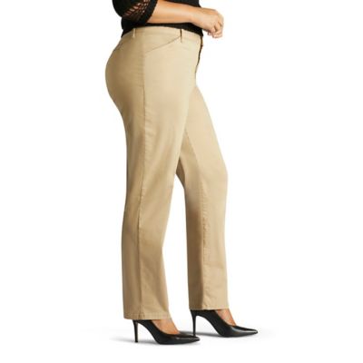 Image showing 2 th Lee Women's Relaxed Fit Mid-Rise Straight Leg Plus Size Pants