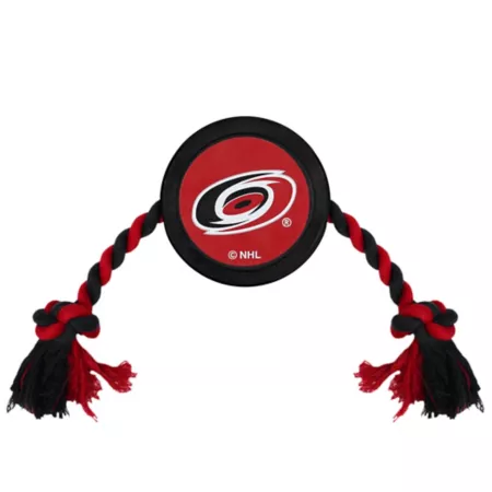 Pets First Carolina Hurricanes Hockey Puck Dog Toy Dog Rope & Tug Toys