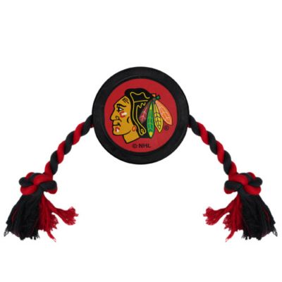 Pets First Chicago Blackhawks Hockey Puck Dog Toy