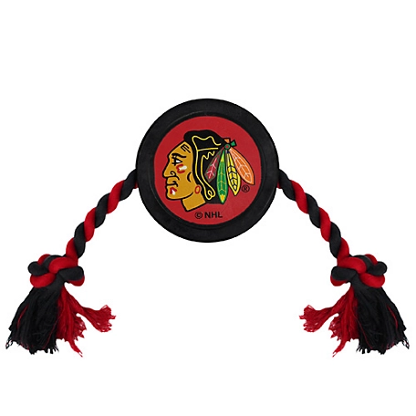 Pets First Chicago Blackhawks Hockey Puck Dog Toy