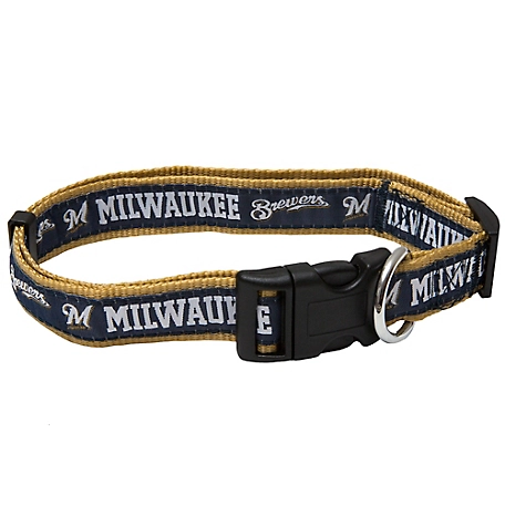 Pets First Adjustable Milwaukee Brewers Dog Collar