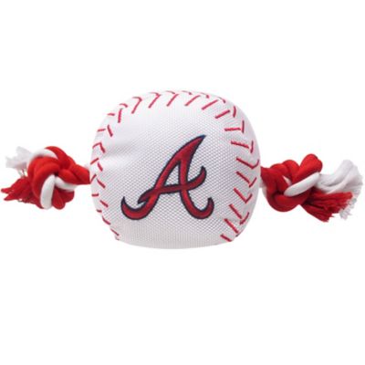 Pets First Atlanta Braves Nylon Baseball Rope Dog Toy