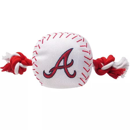 Pets First Atlanta Braves Nylon Baseball Rope Dog Toy Dog Rope & Tug Toys