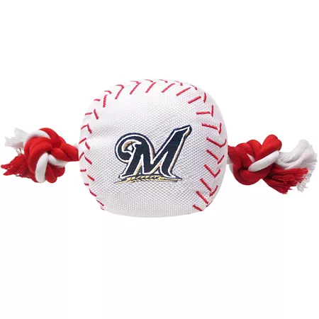 Pets First Milwaukee Brewers Bb Nylon Rope Dog Toy Dog Rope & Tug Toys