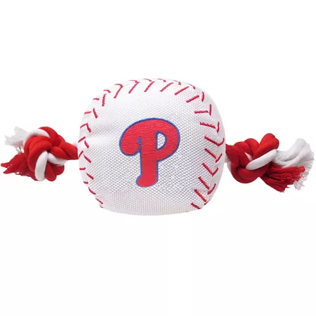 Pets First Philadelphia Phillies Nylon Baseball Rope Dog Toy Dog Rope & Tug Toys