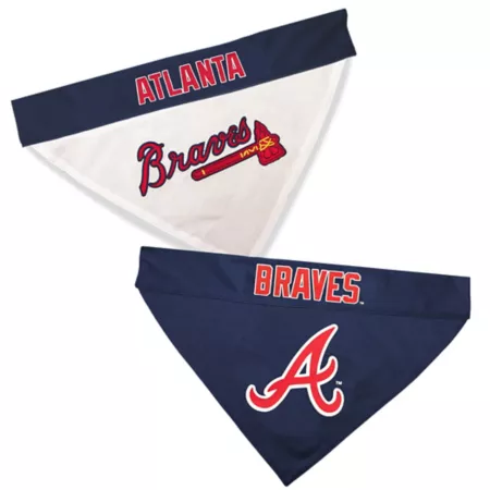 Pets First Atlanta Braves Reversible Pet Bandana Dog Bandanas Ties & Accessories