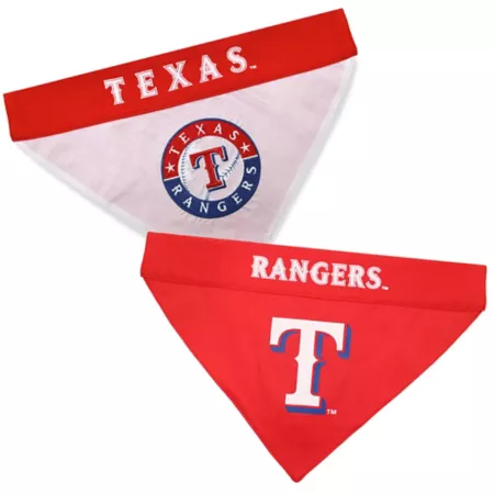 Pets First Texas Rangers Reversible Pet Bandana Dog Bandanas Ties & Accessories