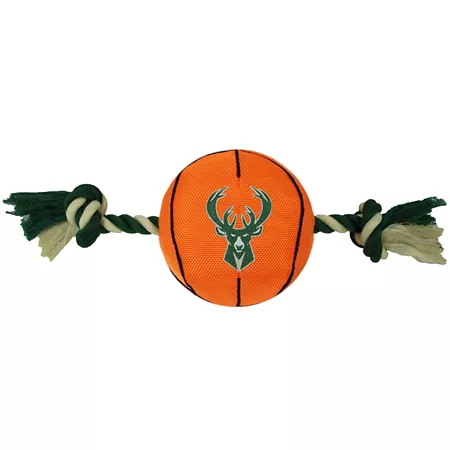 Pets First Milwaukee Bucks Nylon Basketball Rope Dog Toy Dog Rope & Tug Toys