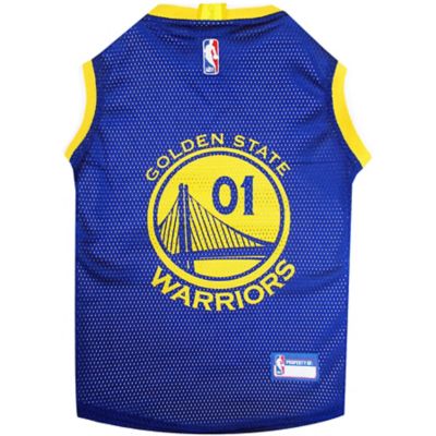 Pets First Golden State Warriors Basketball Mesh Pet Jersey