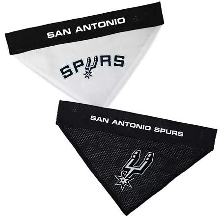 Pets First San Antonio Spurs Reversible Pet Bandana Dog Bandanas Ties & Accessories