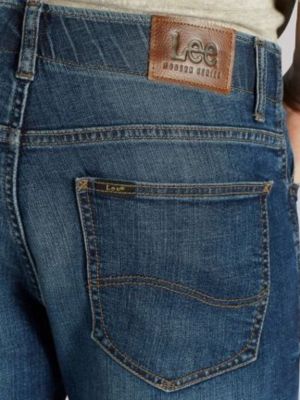 Image showing 4 th Lee Men's Slim Fit Low-Rise Extreme Motion Tapered Jeans