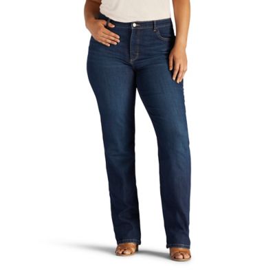 Image showing 0 th Lee Women's Instantly Slims Relaxed Fit Straight Leg Plus Jeans