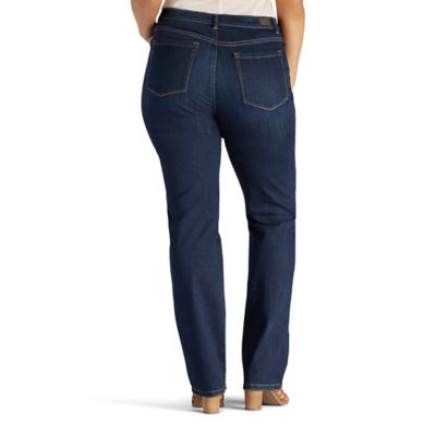 Image showing 1 th Lee Women's Instantly Slims Relaxed Fit Straight Leg Plus Jeans