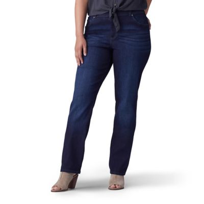 Lee Women's Plus Relaxed Fit Straight Leg Jeans