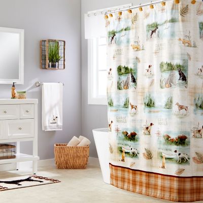 SKL Home Adirondack Dogs Shower Curtain, 70 in. x 72 in.