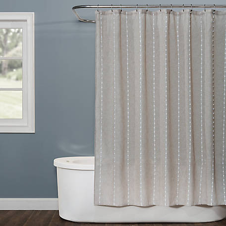 Davidson Stripe Fabric Shower Curtain, Wellington 70 Inch X 72 Shower Curtain