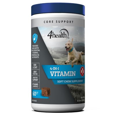 4health 4-in-1 Multi-Vitamin Soft Chew Dog Supplement, 60 ct. My adult dogs and puppies eat them without hesitation!