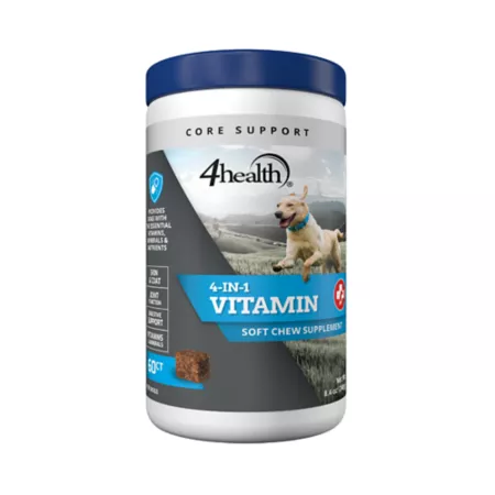 4health 4-in-1 Soft Chewable Multivitamin Supplements for Dogs 60 ct Dog Vitamins