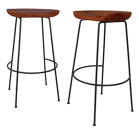 Carolina Chair & Table 30 in. Palmetto Curved Stools, 2 pc.