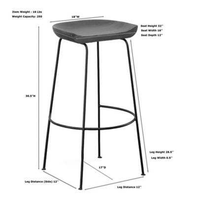 Image showing  Palmetto Curved Stools, 30 in., 2-Pack
