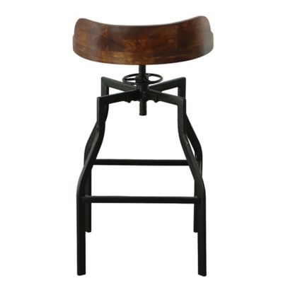 Image showing  Hudson Adjustable Barrel Back Stool, 30.5 in.
