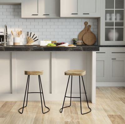 Image showing 4 th Carolina Chair & Table Ranch Bar Stools, 24 in., 2-Pack