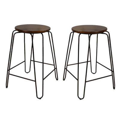 Carolina Chair & Table Iron Bar Stools, 24 in., 2 pc.