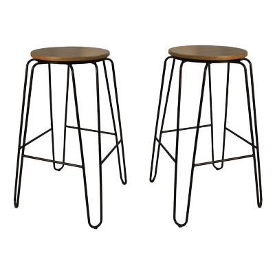 Carolina Chair & Table Iron Bar Stools, 29 in., 2-Pack